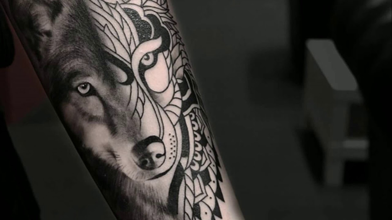 Wolf Arm Tattoo.