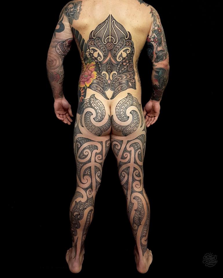 Traditional Maori Tattoo.