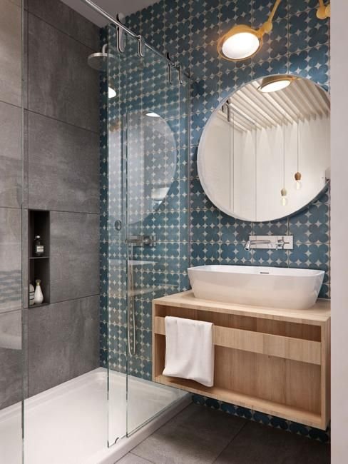 Modern Small Bathroom Design Emiliesbeauty Com Modern Bathroom Designs For Small Dark With Big Round Mirror