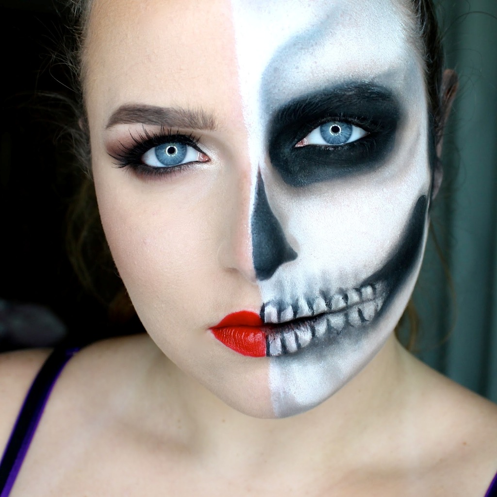 Best 21 Half Face Halloween Makeup Ideas Tutorial.