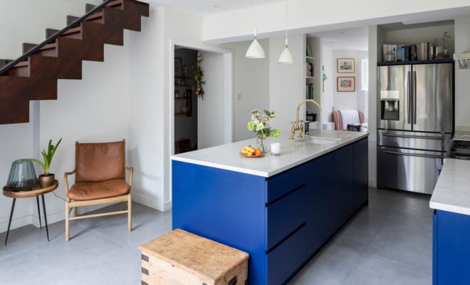 Bespoke Kitchen Blue Cabinets