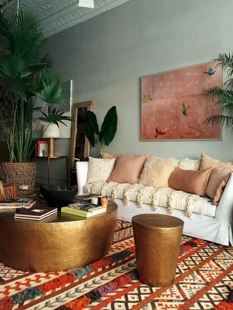 31 Inspiring Bohemian  Decorating Ideas  For Living  Room 