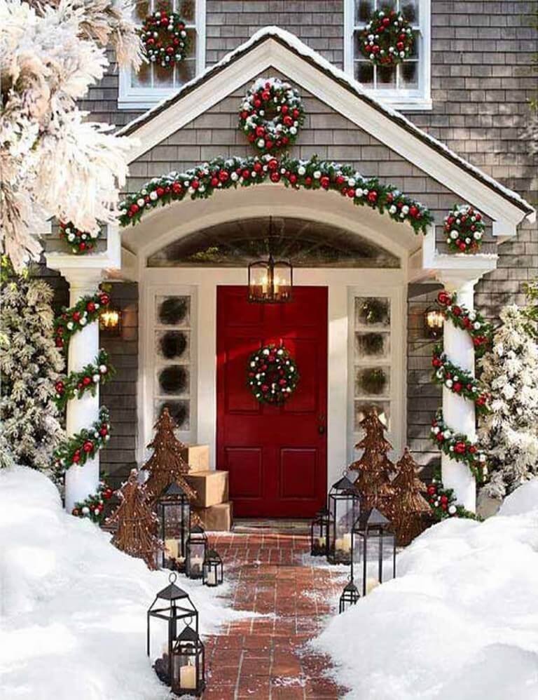 Candle Lantern Outdoor Christmas Decor