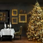 Gold Christmas Tree Living Room
