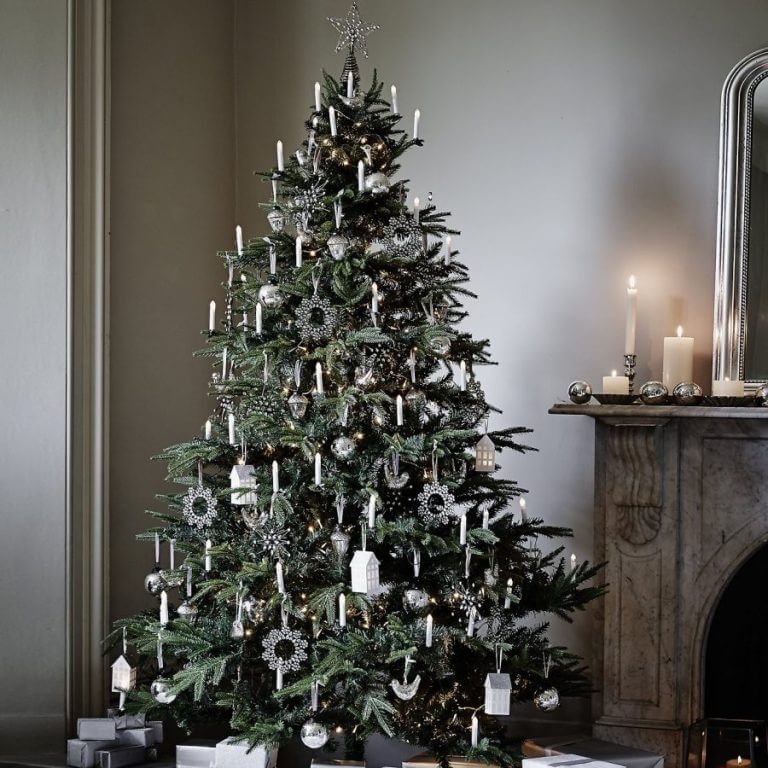 15 Stunning Silver White Christmas Tree Decorations