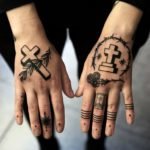 Cross Tattoo On Hand