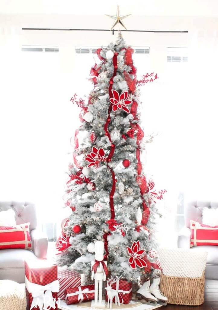 21 Stunning Red Grey Christmas Decoration Ideas