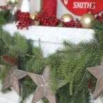Wooden Stars Garland Mantel Decor