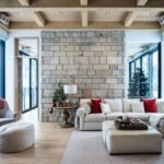 White Living Room Rustic Design