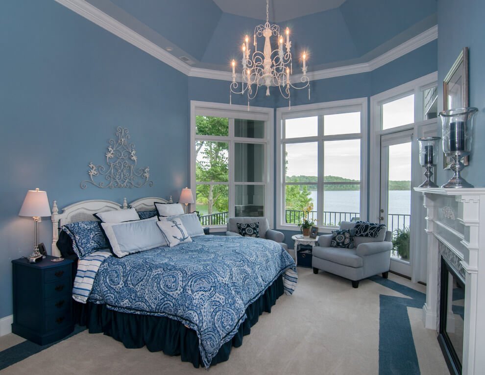 21 Vibrant Yet Serene Bedroom Design In Blue Hues
