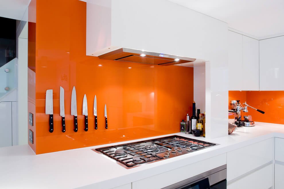 orange backsplash ideas