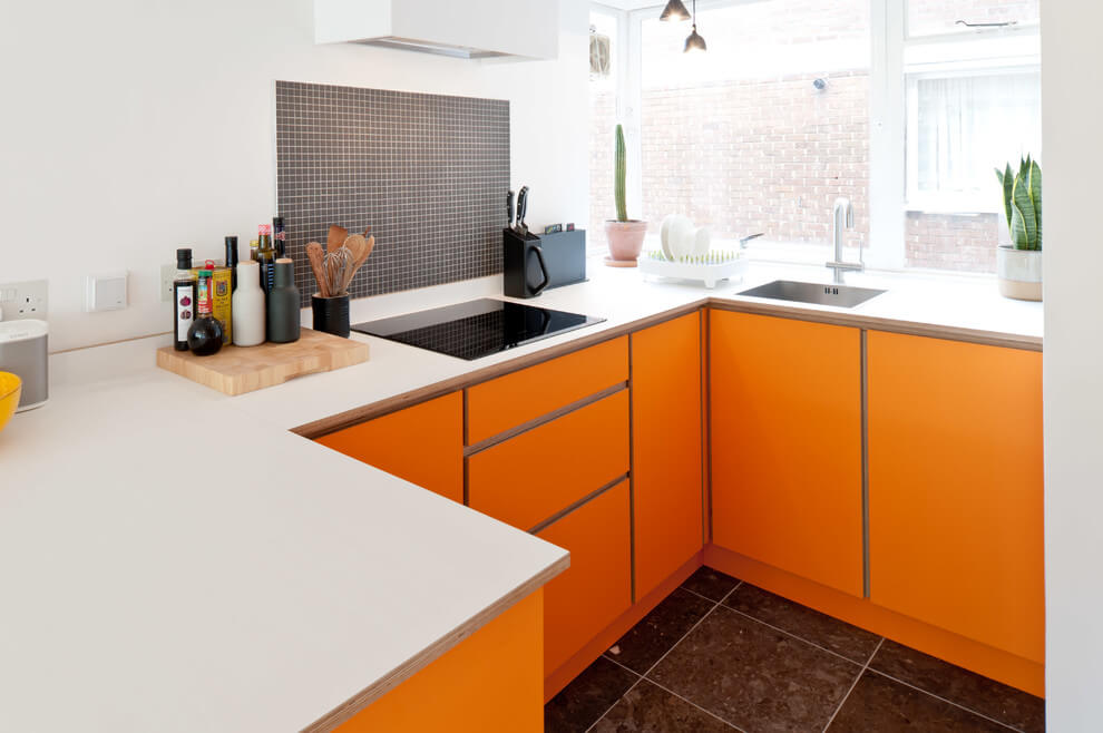 Cheerful and Trendy Orange Kitchen Design Ideas