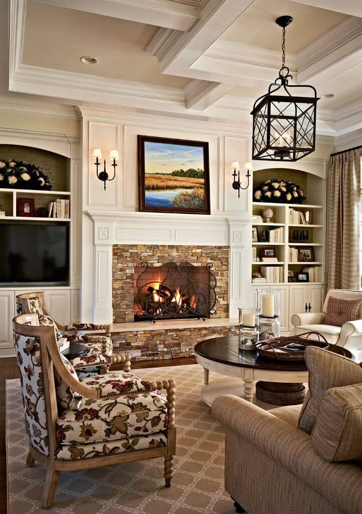 Brown Accents in Living Room