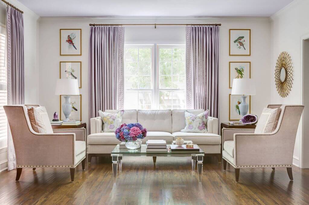 Purple Accents in Traditional Design