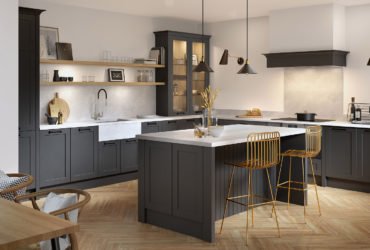 Black Shaker Kitchen Cabinets 2